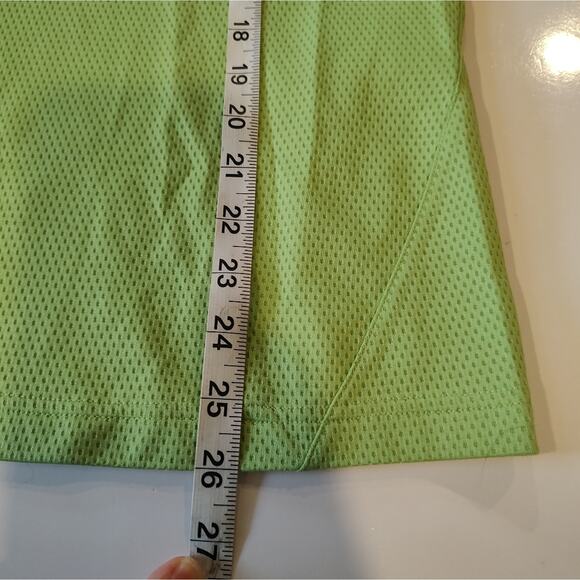 Adidas Performance Dynamic Long Sleeve Mesh V-Neck Top in Apple Green Size Large - Picture 7 of 8